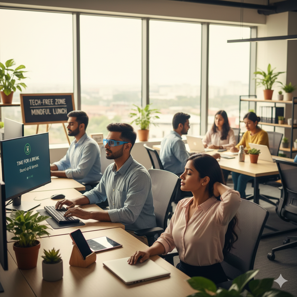 Corporate staff in workplace